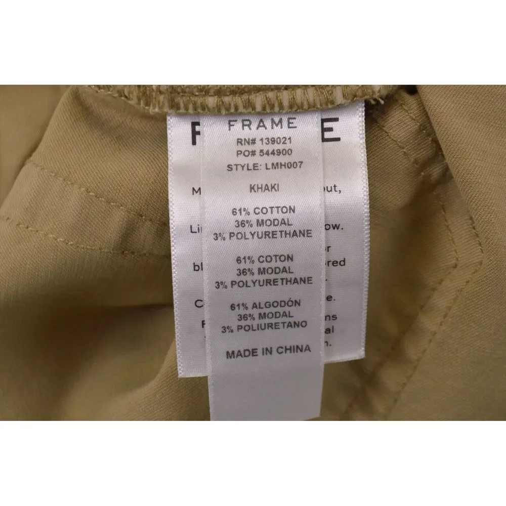 Frame Denim NWT Casual Pants Size 36 In Solid Tan Cotton Blend L'Homme Slim - Picture 7 of 10